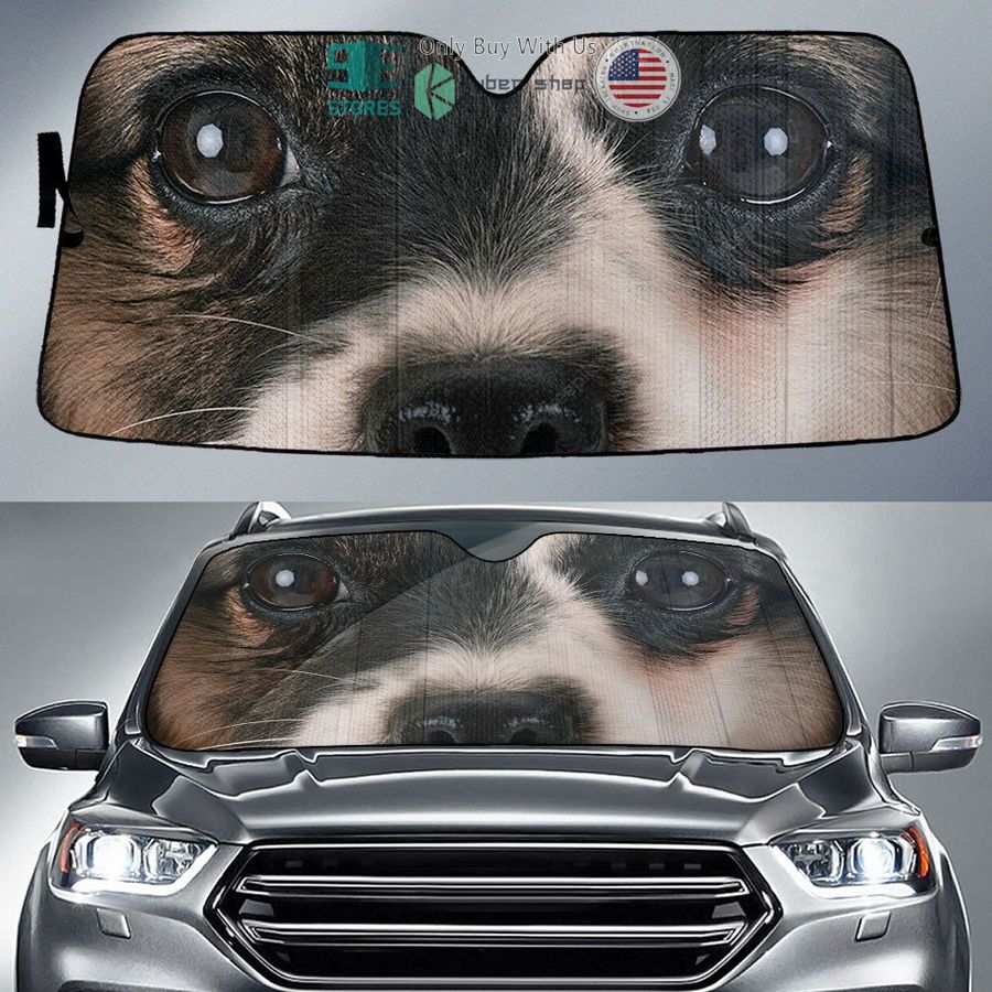 papillon eyes car sun shade 1 48187