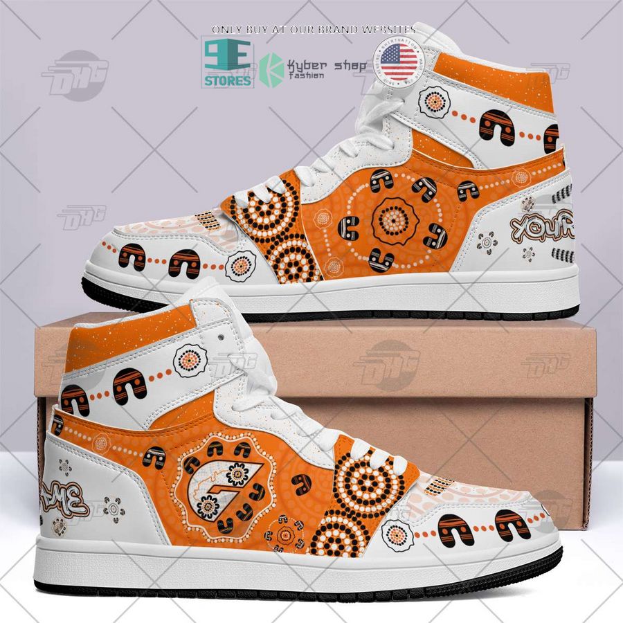 personalized afl gws giants indigenous air jordan high top shoes 2 42103