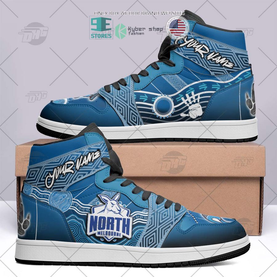 personalized afl north melbourne indigenous air jordan high top shoes 1 92051