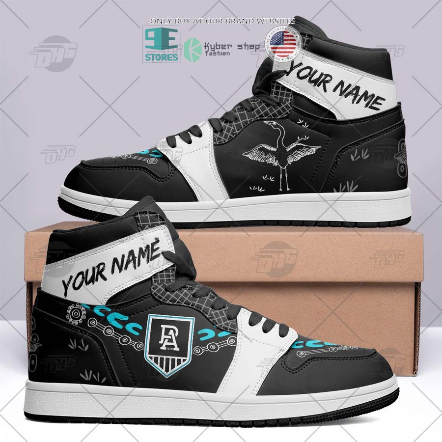 personalized afl port adelaide indigenous air jordan high top shoes 1 46713