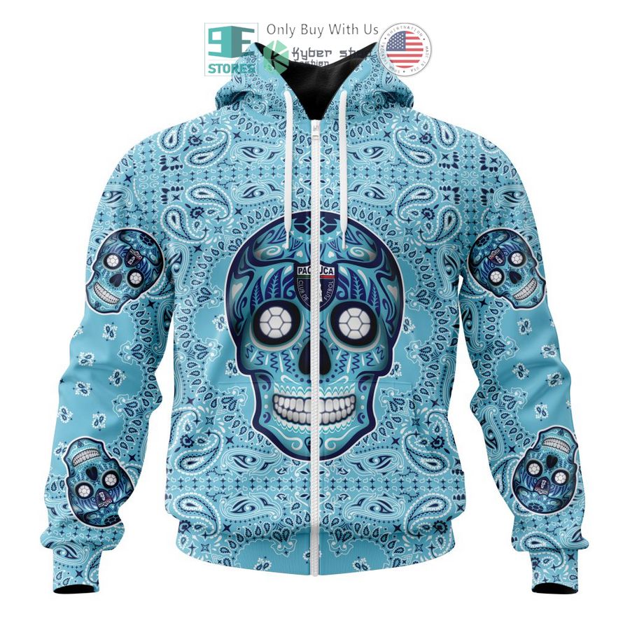 personalized cf pachuca sugar skull dia de muertos 3d shirt hoodie 2 21167