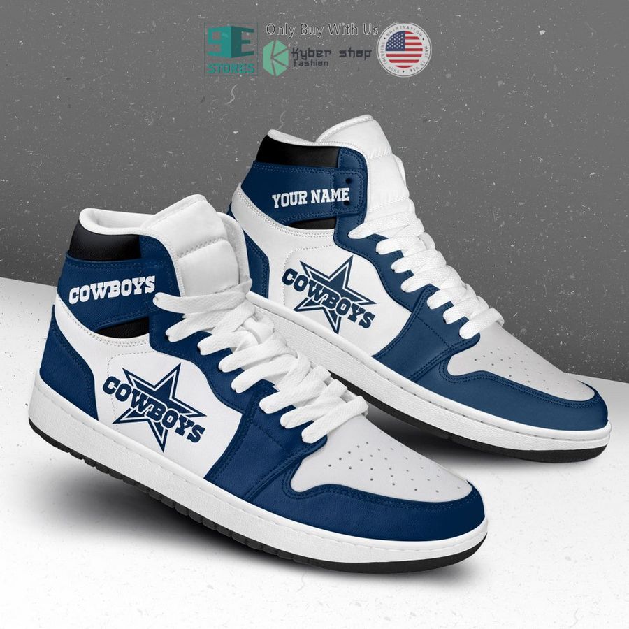 personalized dallas cowboys custom air jordan high top shoes 1 23749