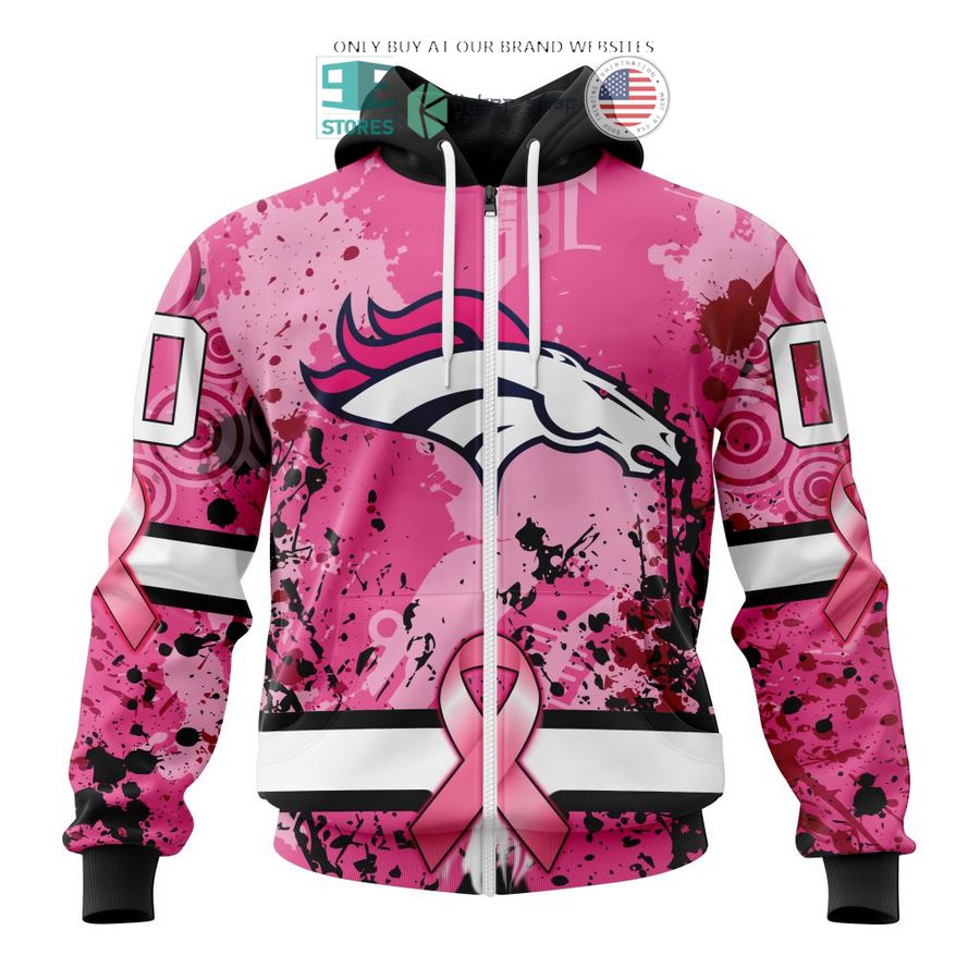 personalized denver broncos breast cancer awareness 3d shirt hoodie 2 96137