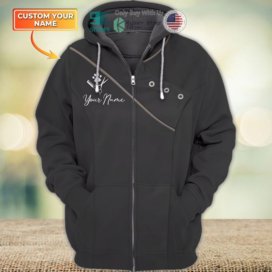 personalized dog groomer pet groomer 3d zipper hoodie 1 93431