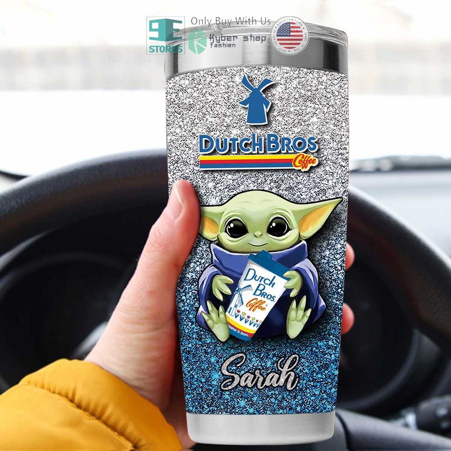 personalized dutch bros coffee baby yoda tumbler 1 98622