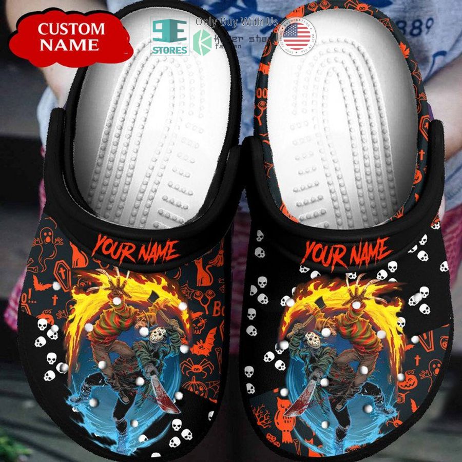 personalized freddy krueger jason voorhees crocs crocband clog 1 52592