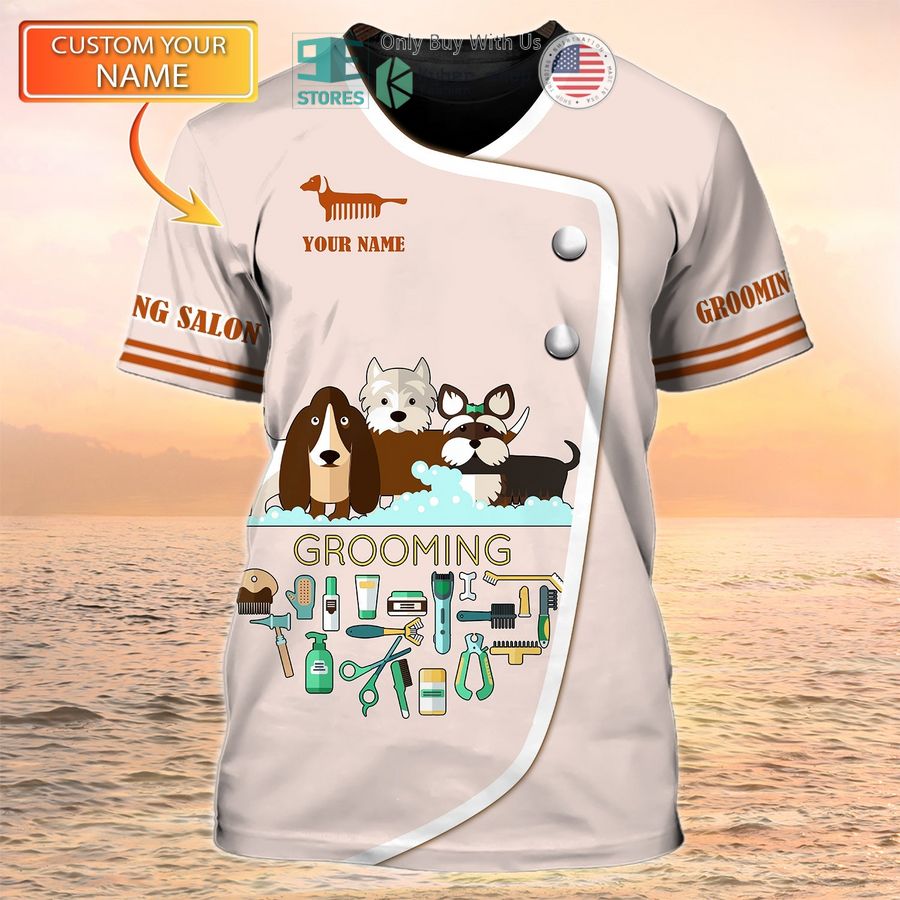 personalized grooming salon dog groomer 3d shirt 1 71022