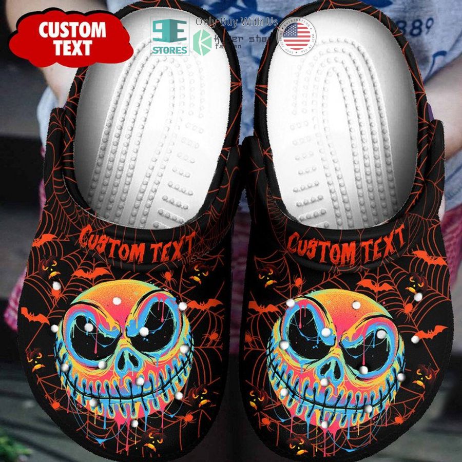 personalized jack skellington face spider web crocs crocband clog 1 26393