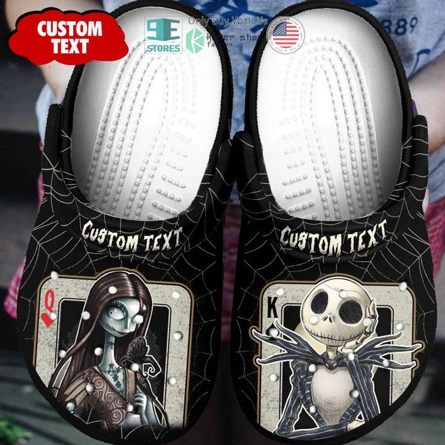 personalized jack skellington sally cards black crocs crocband clog 1 18252