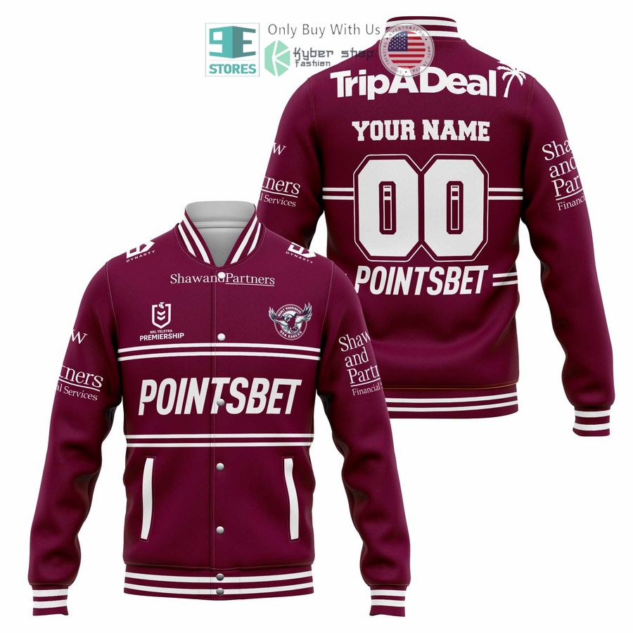 personalized manly warringah sea eagles pointsbet baseball jacket 1 18844