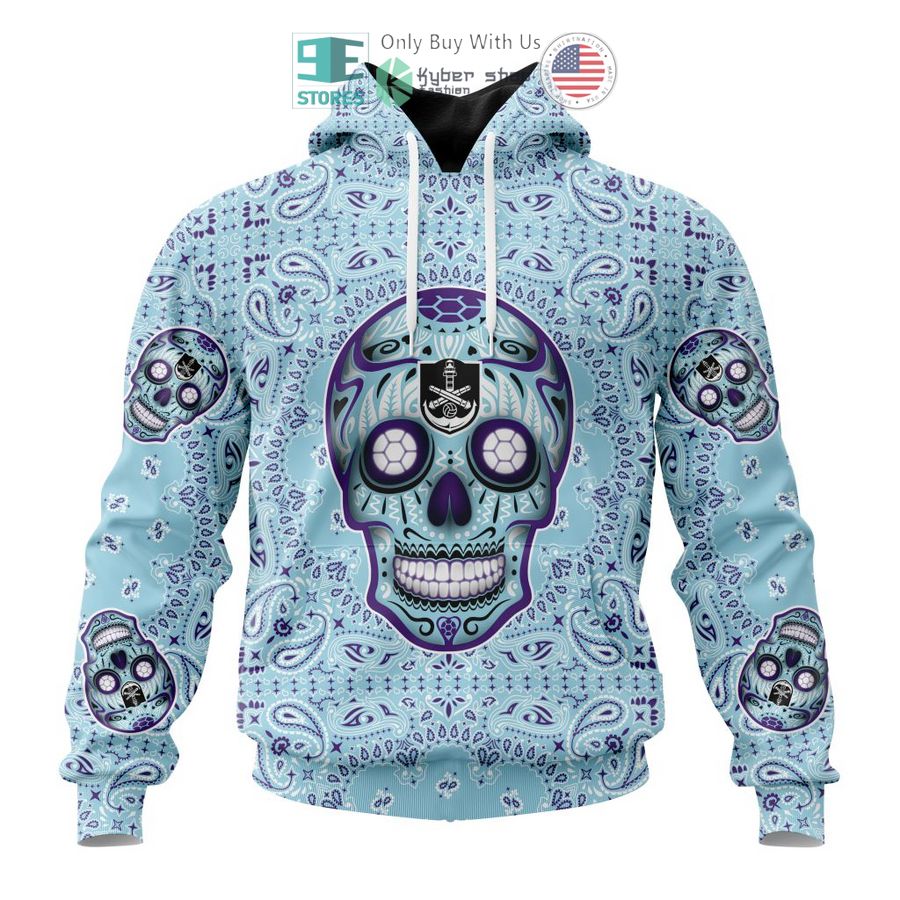 personalized mazatlan fc sugar skull dia de muertos 3d shirt hoodie 1 68854