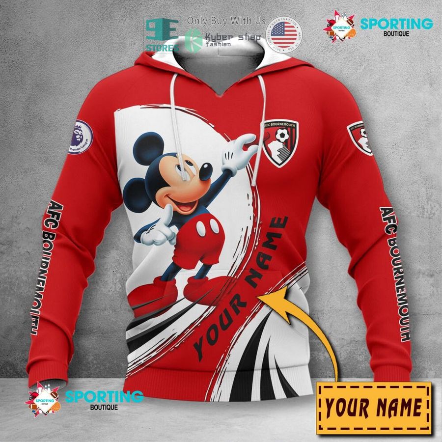 personalized mickey mouse a f c bournemouth 3d shirt hoodie 2 92022