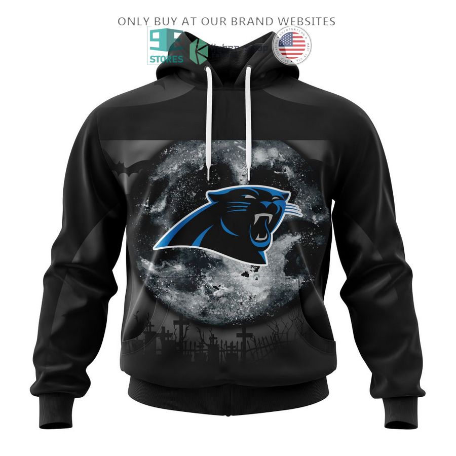 personalized nfl carolina panthers halloween moon 3d shirt hoodie 1 43261