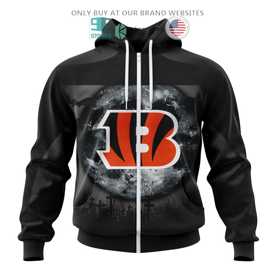 personalized nfl cincinnati bengals halloween moon 3d shirt hoodie 2 31526