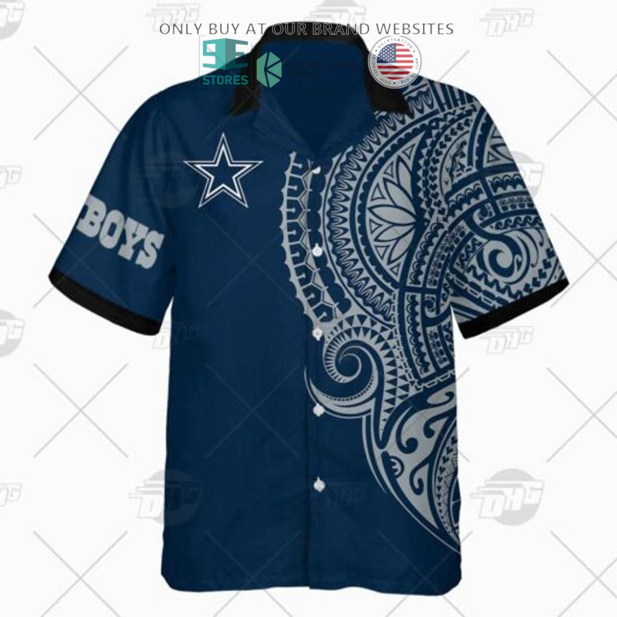 personalized nfl dallas cowboys polynesian tattoo hawaiian shirt 2 80739