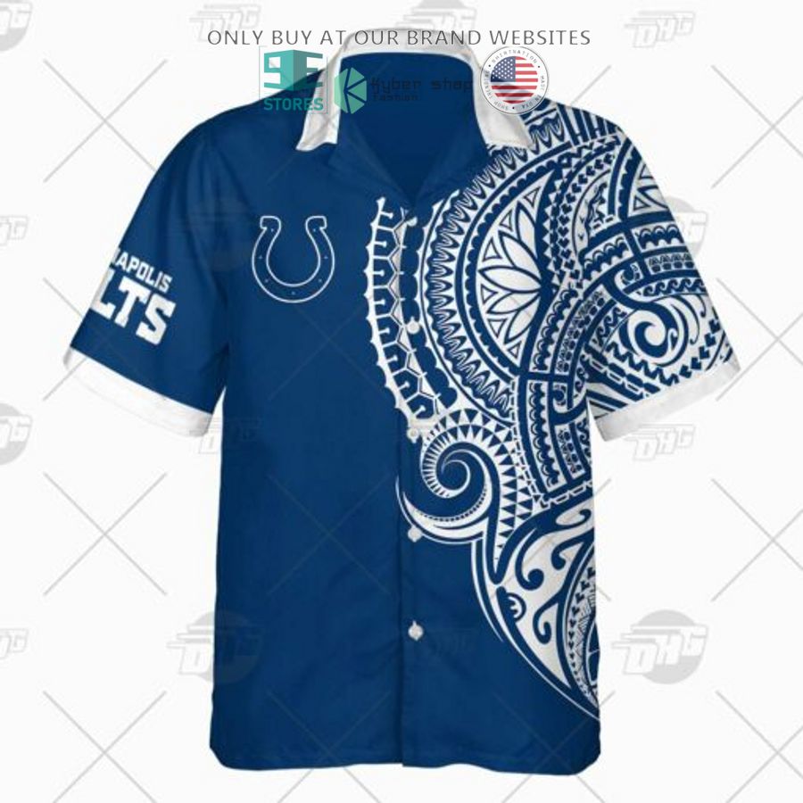 personalized nfl indianapolis colts polynesian tattoo hawaiian shirt 2 12476