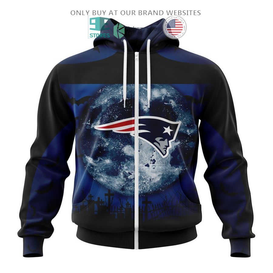 personalized nfl new england patriots halloween moon 3d shirt hoodie 2 242