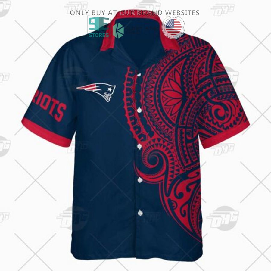 personalized nfl new england patriots polynesian tattoo hawaiian shirt 2 95645