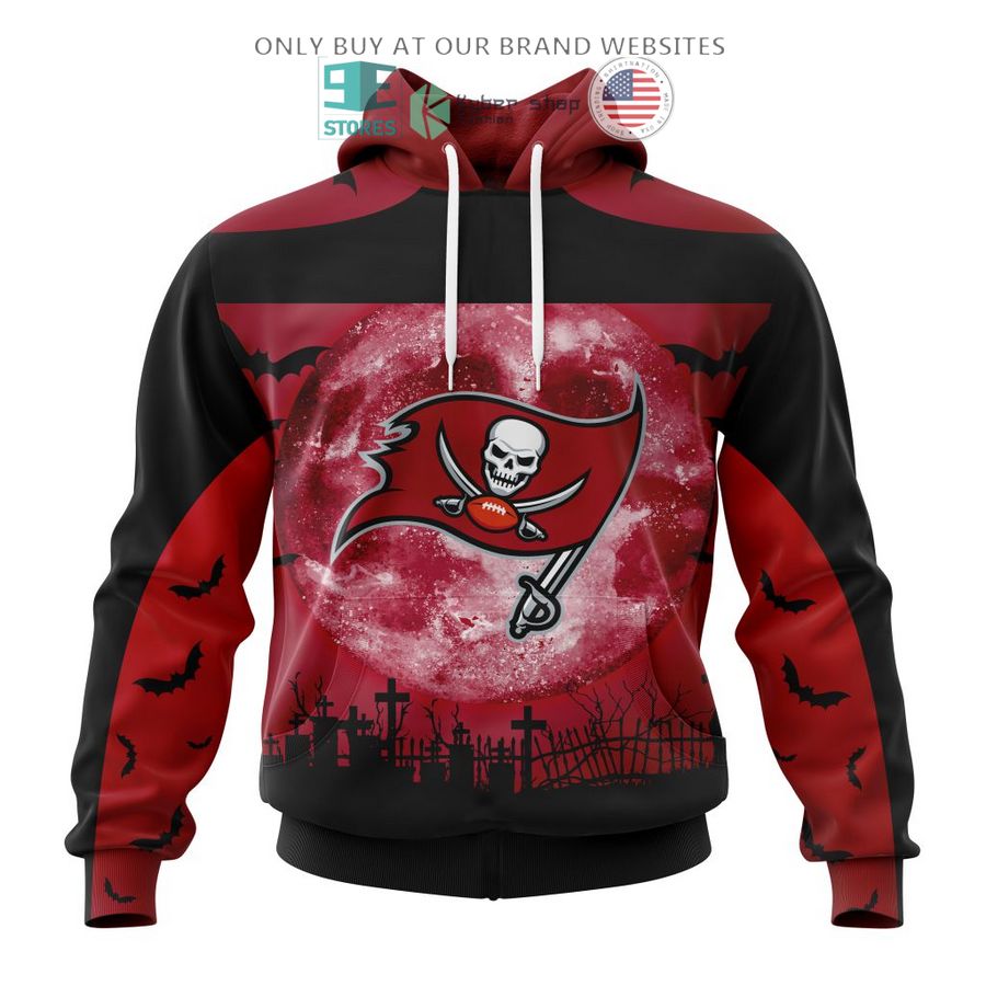 personalized nfl tampa bay buccaneers halloween moon 3d shirt hoodie 1 47672