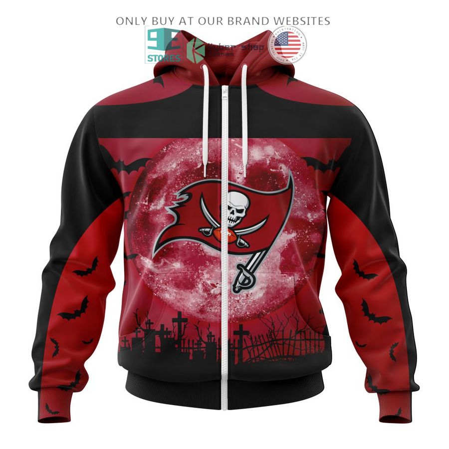 personalized nfl tampa bay buccaneers halloween moon 3d shirt hoodie 2 61582