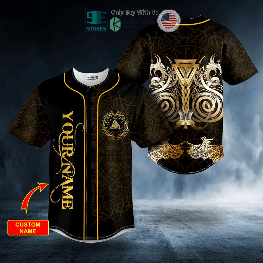 personalized norse valknut viking tattoo custom baseball jersey 1 37536