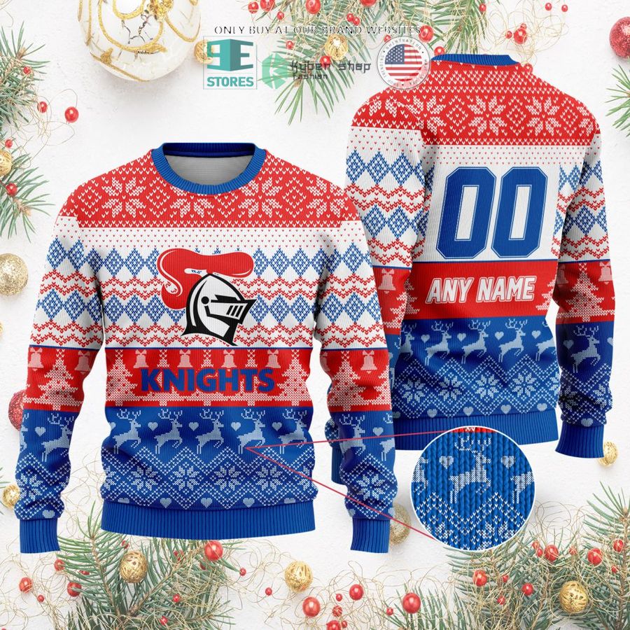 personalized nrl newcastle knights christmas sweater sweatshirt 2 98829