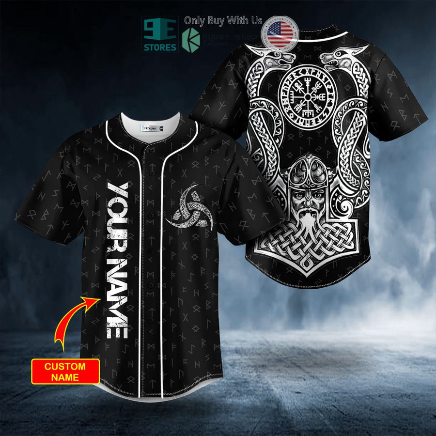 personalized odin allfather viking god tattoo custom baseball jersey 1 74793