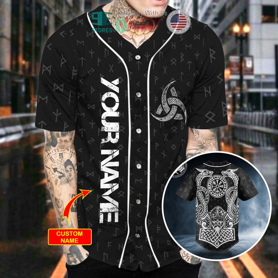 personalized odin allfather viking god tattoo custom baseball jersey 2 51384