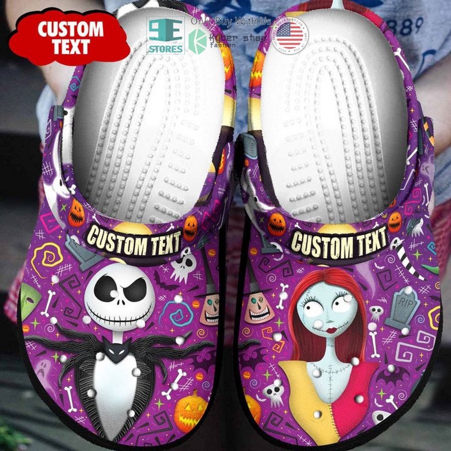 personalized sally jack skellington purple crocs crocband clog 1 99357