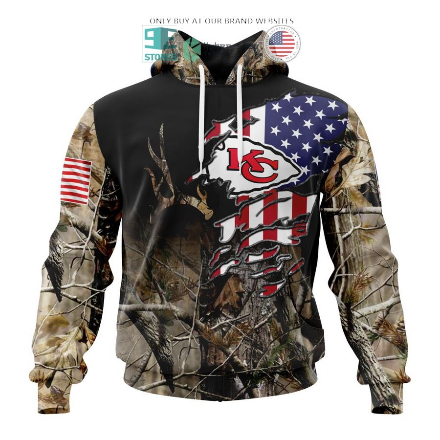 personalized us flag kansas city chiefs special camo hunting 3d shirt hoodie 1 19513