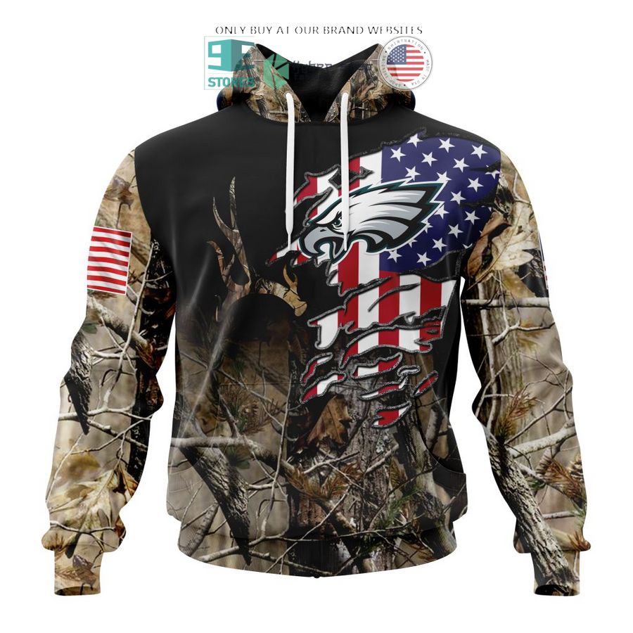 personalized us flag philadelphia eagles special camo hunting 3d shirt hoodie 1 81831