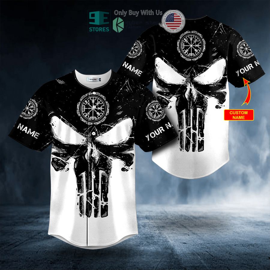 personalized viking punisher skull custom baseball jersey 1 53754