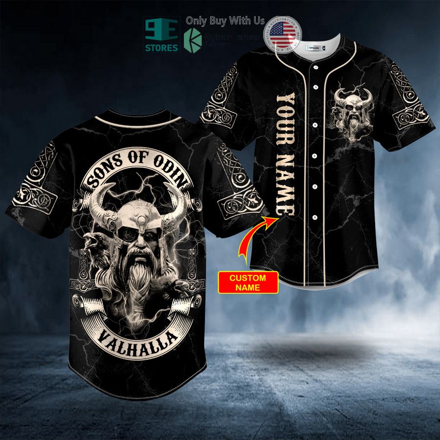 personalized viking son of odin valhalla custom baseball jersey 1 17355