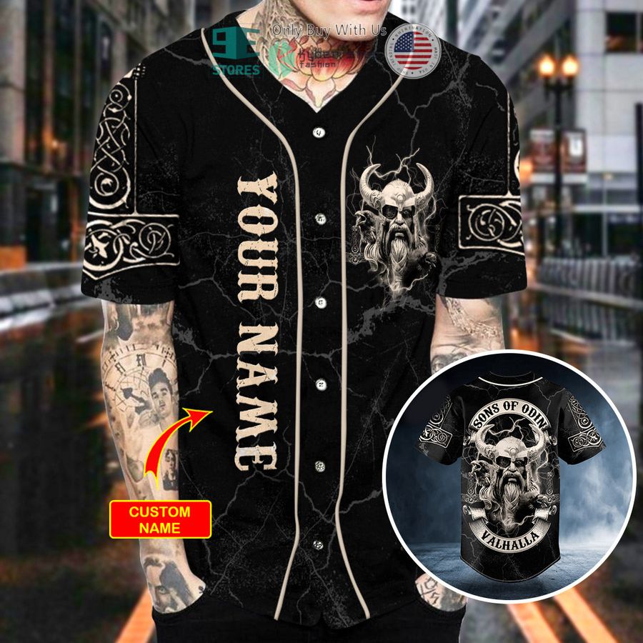 personalized viking son of odin valhalla custom baseball jersey 2 8259