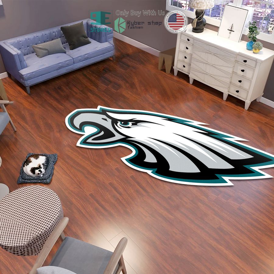 philadelphia eagles logo shaped rug 1 75366