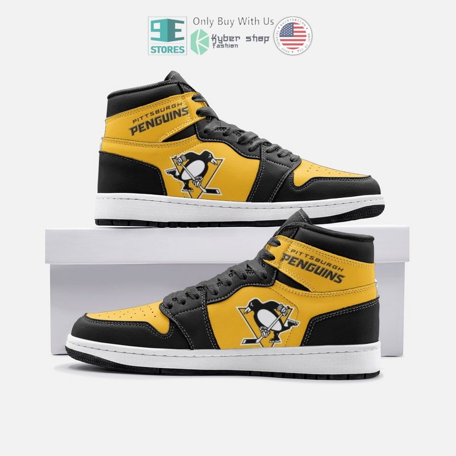 pittsburgh penguins logo air jordan high top shoes 1 84152