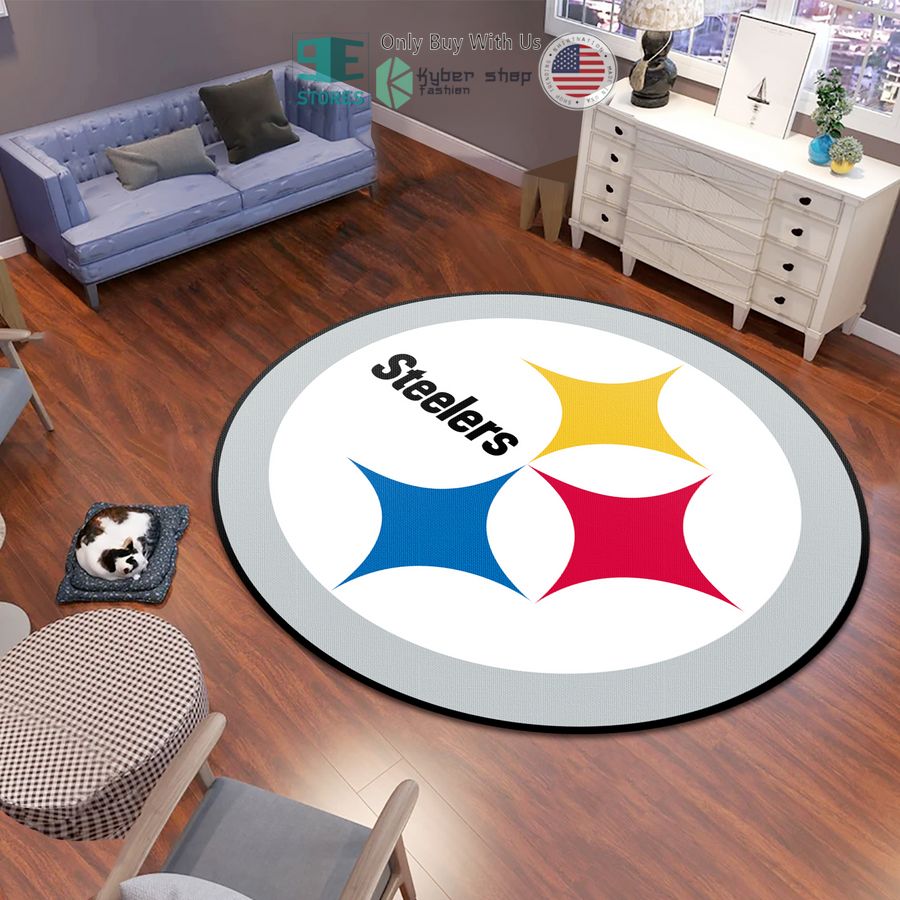 pittsburgh steelers logo shaped rug 1 34641