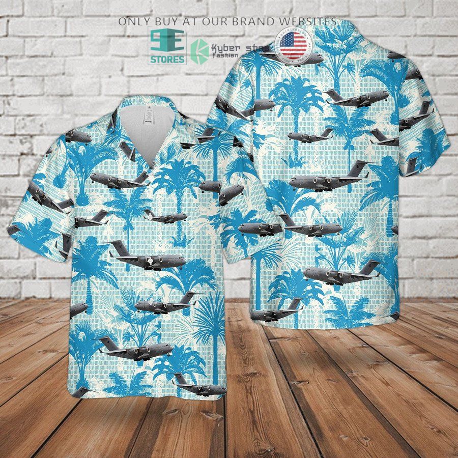 raaf boeing c 17 globemaster blue hawaiian shirt 1 13472