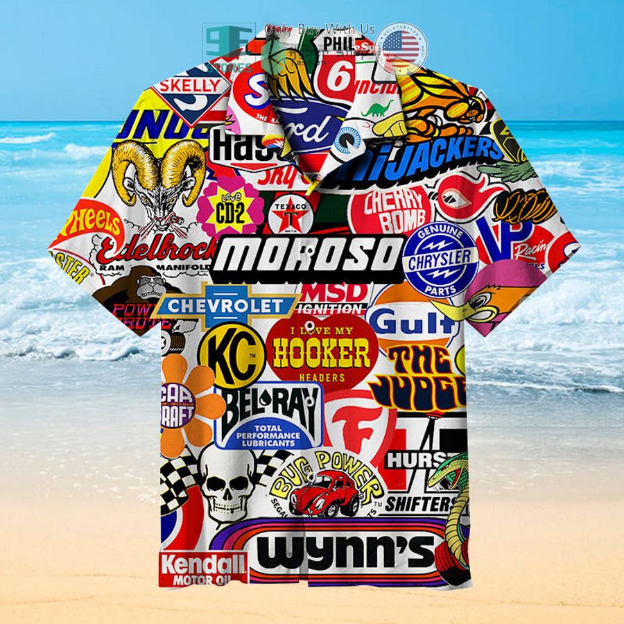 racing car labeling colorful hawaiian shirt 1 40422