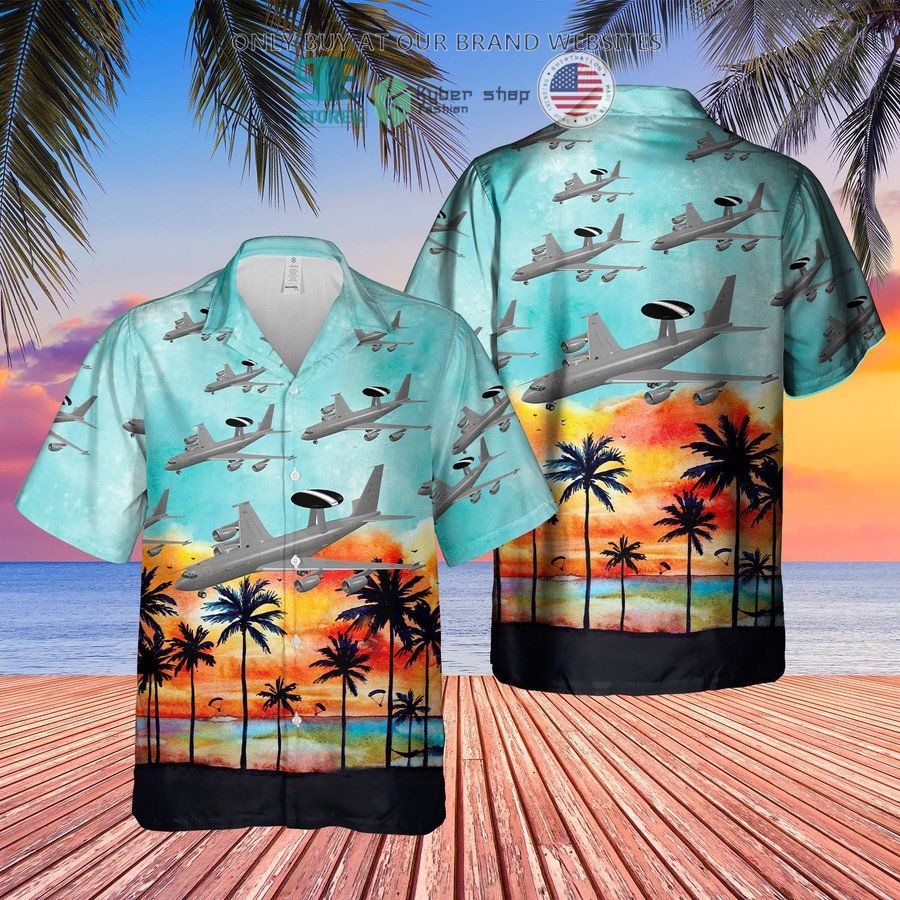 raf boeing e 3d sentry aew1 hawaiian shirt shorts 1 77462