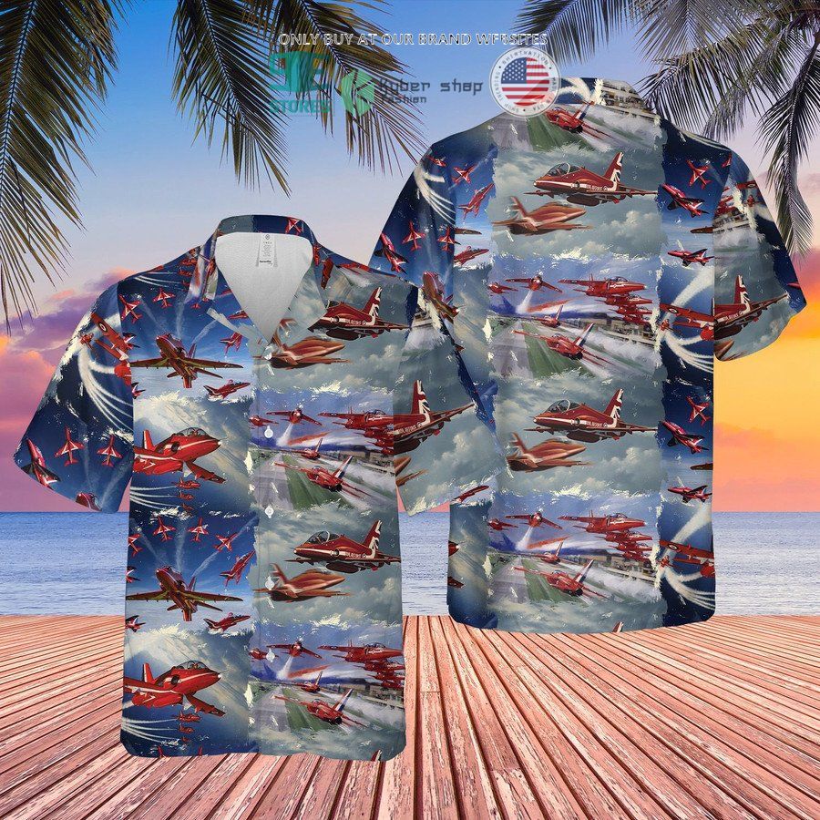 raf red arrows air show hawaiian shirt shorts 2 98069