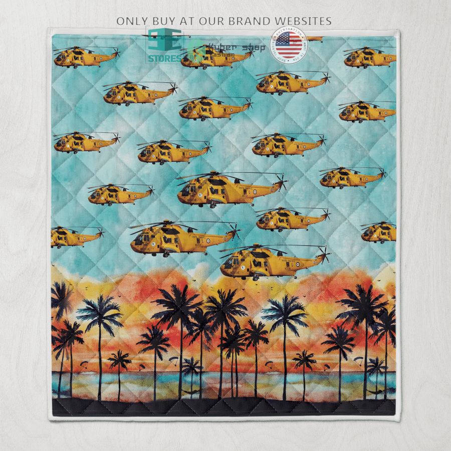 raf westland sea king har3 quilt blanket 1 23138