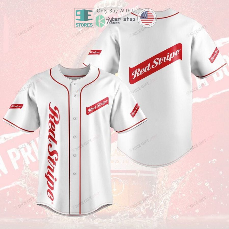 red stripe white baseball jersey 1 1192