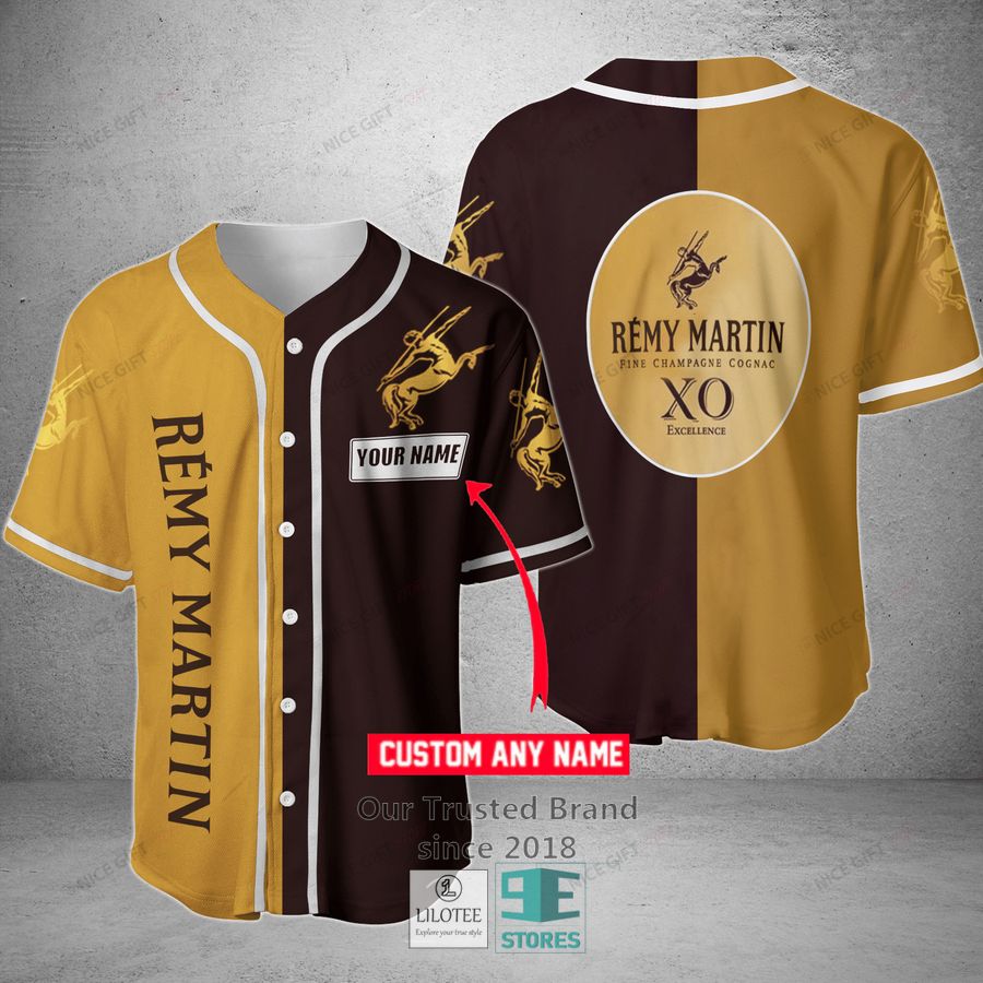 remy martin your name black yellow baseball jersey 1 82809