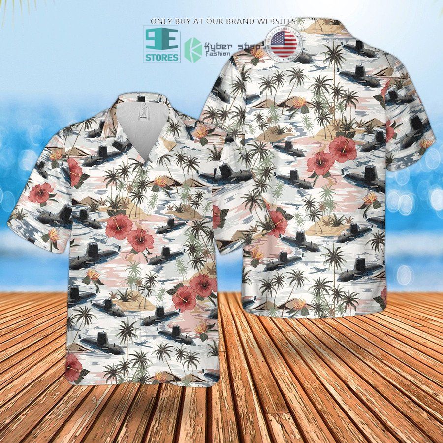 rn astute class submarine hms audacious s122 hawaiian shirt shorts 1 44645