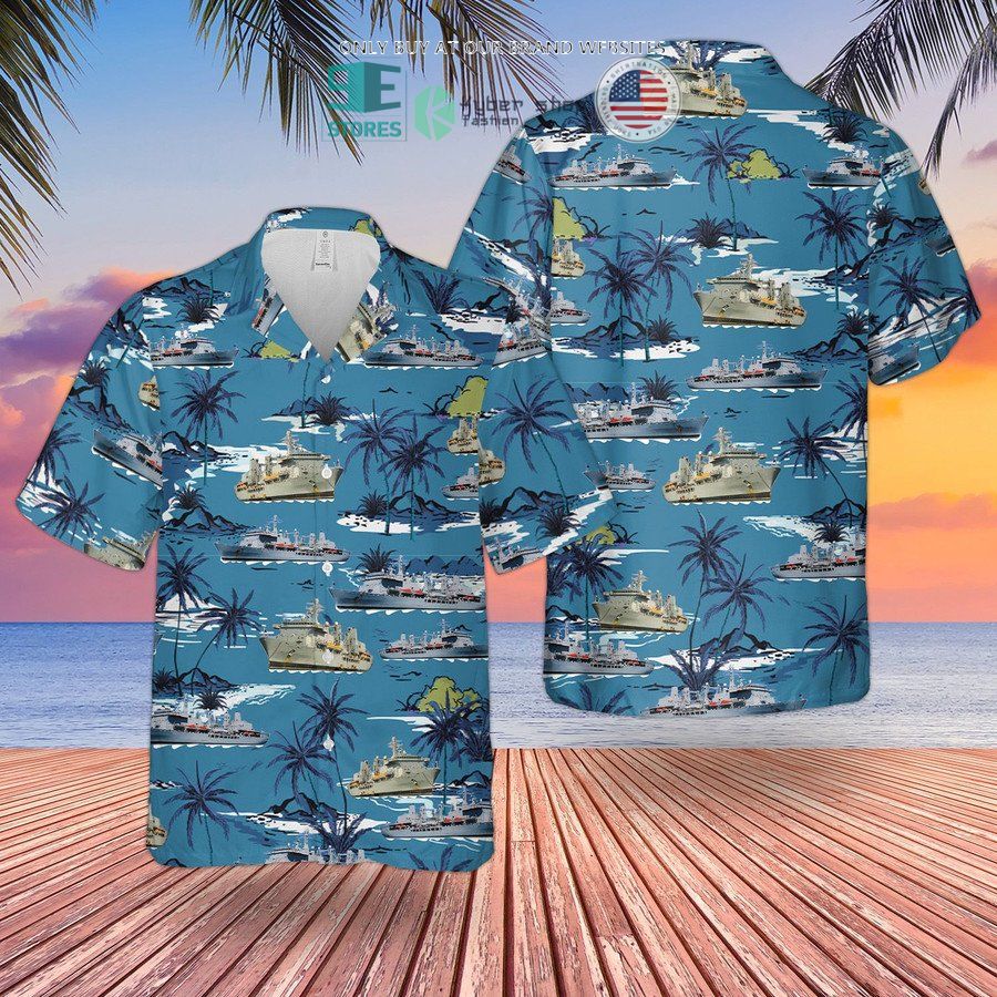 rn rfa fort victoria a387 replenishment oiler hawaiian shirt shorts 2 42527