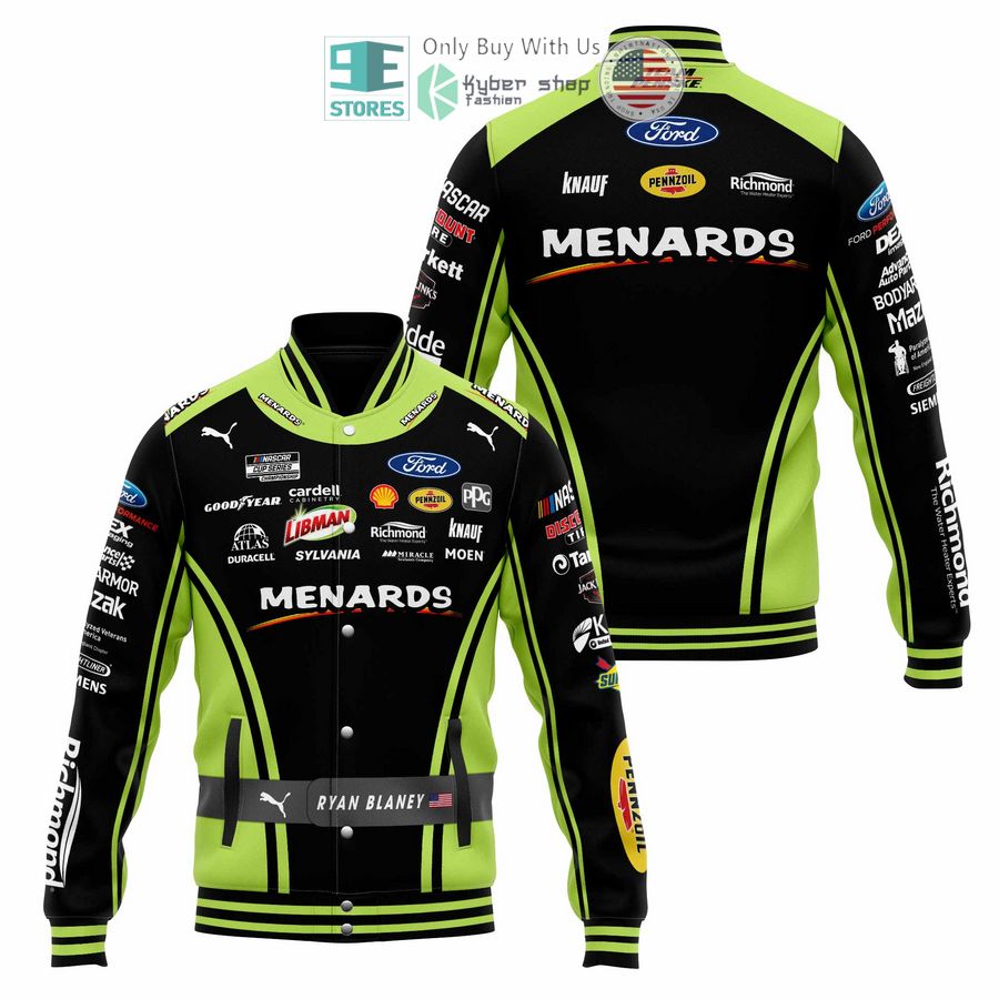 ryan blaney menards baseball jacket 1 44390