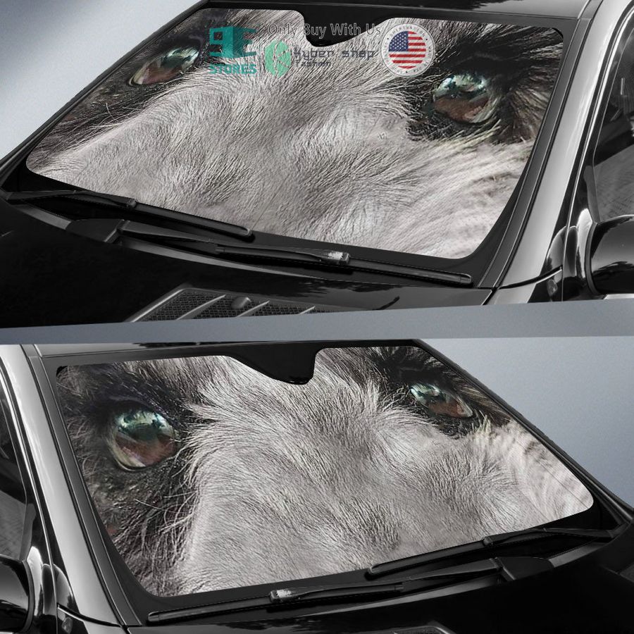 schipperke eyes car sun shade 2 70671