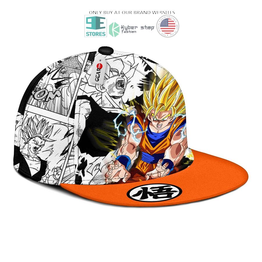 son goku super saiyan manga snapback cap 2 22324