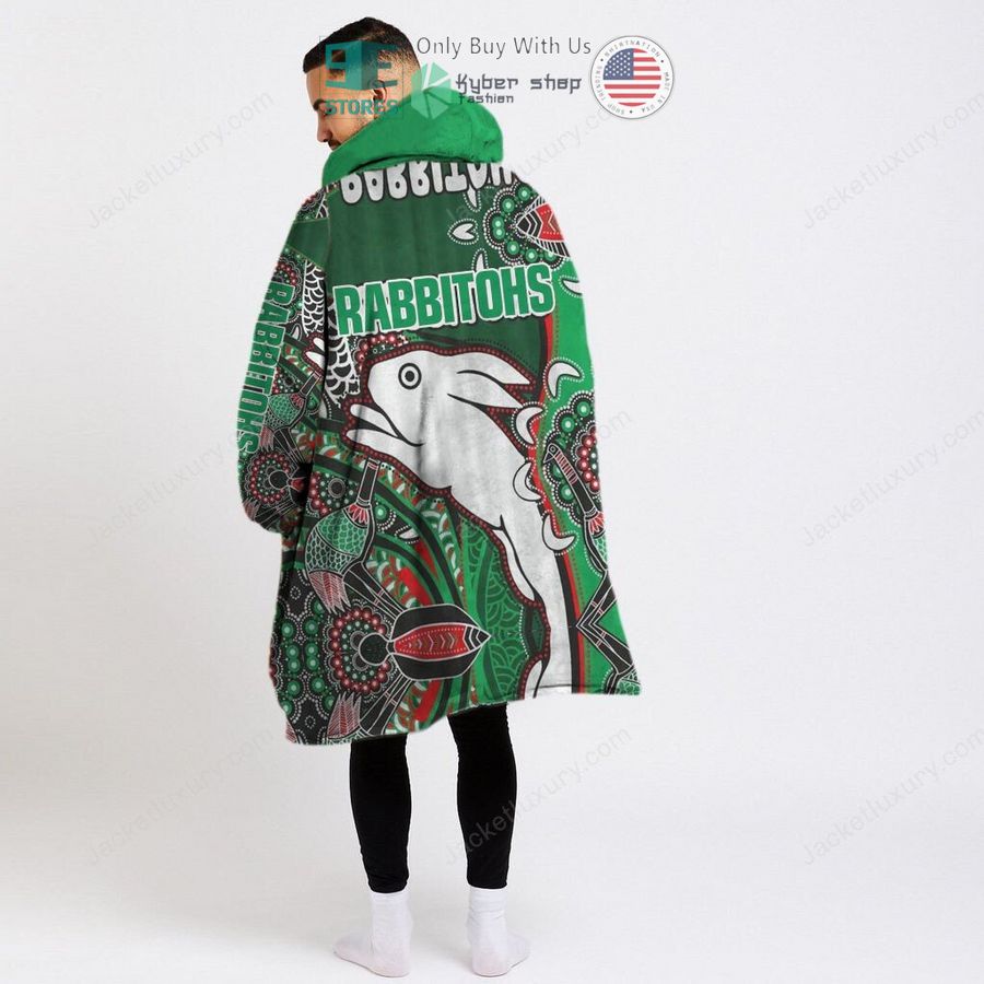 south sydney rabbitohs sherpa hooded blanket 2 39923